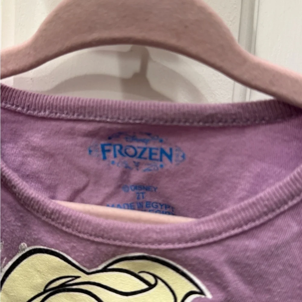 Disney Frozen 2T Girls Purple Elsa Long Sleeve Top Blouse